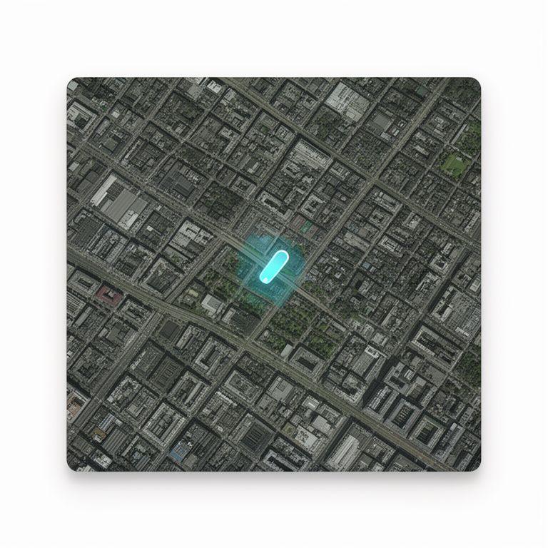 Karte mit markiertem Standort in Zürich an der Freihofstrasse in einer klaren Navigationsansicht